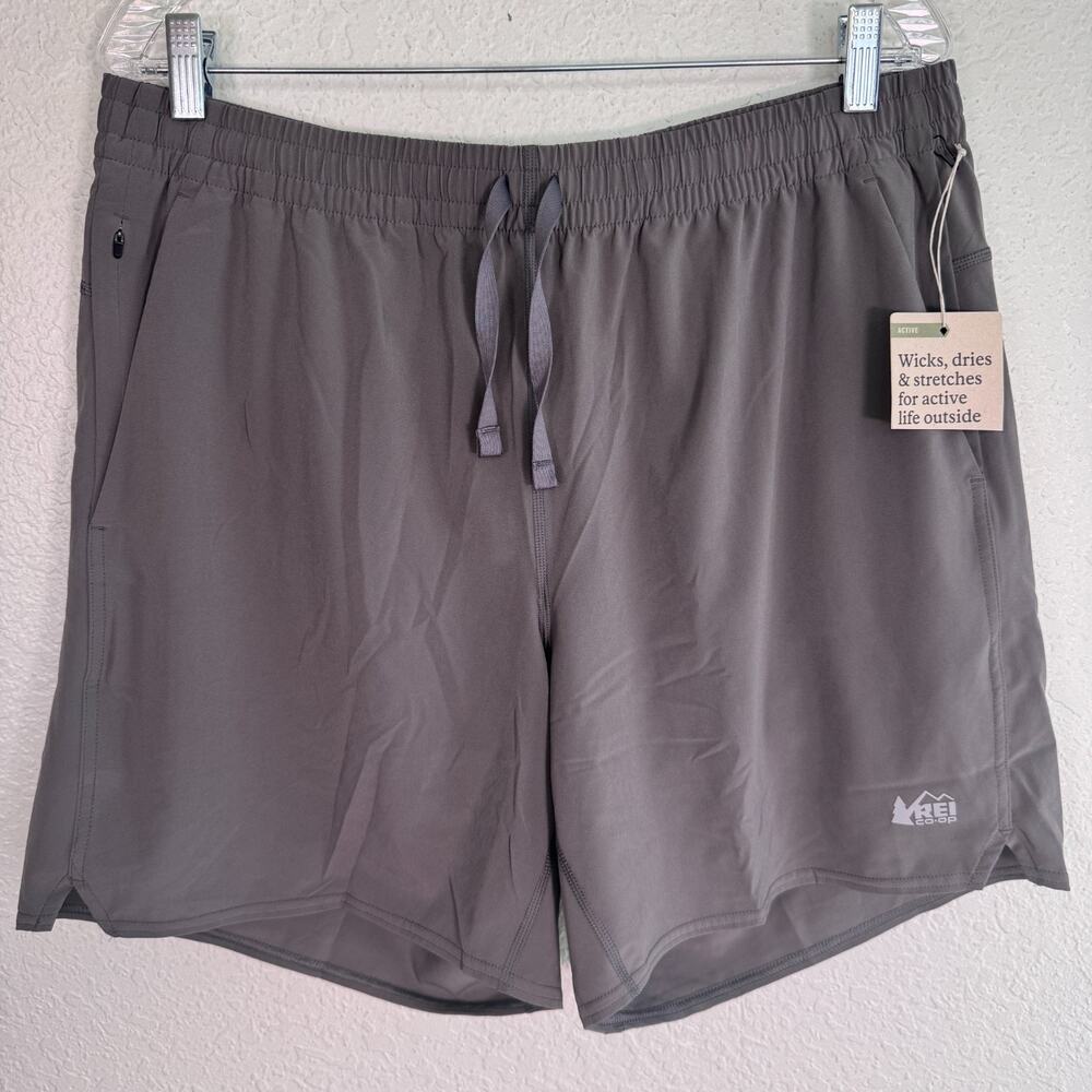 REI Active Pursuits Shorts Mens Large Active Athletic Gym Unlined UPF 50 NEW 7"